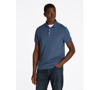 Tommy Hilfiger "1985 SLIM POLO mit Piqué-Struktur und Stickerei" meliert, casual, slim fit, Baumwollmix, Polokragen (60459820-M) aegean sea