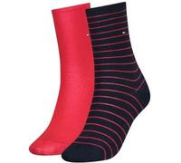 Tommy Hilfiger Small Stripe Classic Socken 2 Paare EU 35-38 Red / Navy (Herstellerartikelnummer: 100001494-007-35/38)