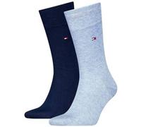 Tommy Hilfiger Socken mit Label-Detail im 2er-Pack in Bleu Melange, Größe 43/46