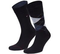 Tommy Hilfiger 2P Men Sock Check Marine Gr 43/46 Herren