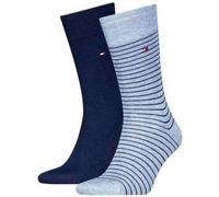 Tommy Hilfiger 2P Men Sock Stripe Blau/Hellblau Gr 47/49 Herren