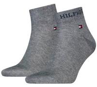 Tommy Hilfiger 2P Men Tab Quarter Socks Grau Gr 39/42 Herren