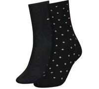 Tommy Hilfiger 2P Women Dot Sock Schwarz Gr 39/42 Damen