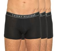 Tommy Hilfiger Herren Boxershorts 3er Pack Trunks – Baumwolle, Logobund – Schwarz, Größe L
