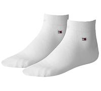 Kurzsocken TOMMY HILFIGER "TH MEN QUARTER 2P", Herren, Gr. 47-49, weiß, Baumwollmischung, normal, Socken, weicher, elastischer Rippenbund, klassisches Tommy Hilfiger Logo (38169727-47) weiß