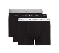 Tommy Hilfiger 3er Pack Trunk WB Boxershorts Herren Grey Heather Black White - Schwarz / S