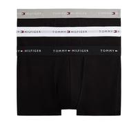 Trunk "TRUNK 3 PACK", Herren, Gr. S (48), 3 Stk., grau heather, weiß, schwarz, Jersey, Obermaterial: 95% Baumwolle, 5% Elasthan, TOMMY HILFIGER UNDERWEAR, körpernah, Unterhosen, mit kontrastfarbenem L