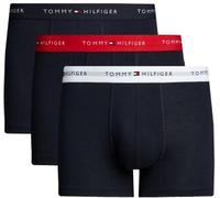 Tommy Hilfiger Herren 3er Pack Boxershorts Trunks mit Logobund, Mehrfarbig (Primary Red/White/Desert Sky), XL