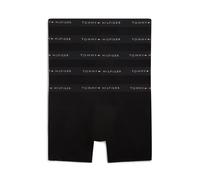 Boxer, Herren, Gr. XL (54), 5 Stk., schwarz, Webqualität, Obermaterial: 95% Baumwolle, 5% Elasthan, TOMMY HILFIGER UNDERWEAR, unifarben, körpernah, Unterhosen, Körpernahe Passform mit elastischem Bund