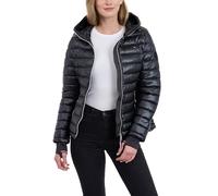 Tommy Hilfiger Adaptive Damen Pufferjacke, leichte verstaubare Jacke mit Kapuze & Tasche, Schwarz, M