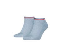 Sneakersocken TOMMY HILFIGER "TH UNI TJ SNEAKER 2P ICONIC", Herren, Gr. 39-42, blau (light blau melange), Baumwollmischung, Socken Sneakersocken (63780919-39) light blau melange