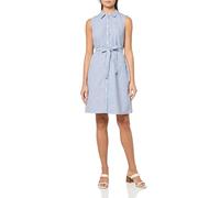 Tommy Hilfiger Ärmelloses Hemdkleid für Damen, selbstbindend, Marina Blue/Bright White, 42