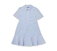 Tommy Hilfiger Ärmelloses Hemdkleid mit Gürtel für Damen, Paisleymuster, Marina Blue/Bright White, 42