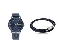 Tommy Hilfiger Analog Quarzuhr für Herren mit Blaues Edelstahl-Mesh-Gliederarmband - 1791841 Jewelry Armband für Herren aus Leder Blau - 2790264S