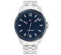 Tommy Hilfiger Analog Quarzuhr für Herren mit Silbernes Edelstahlarmband - 1710487