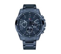 Tommy Hilfiger Analoge Multifunktionale Quarz-Uhr für Herren mit Silikon-, Edelstahl- oder Lederarmband, Unterzifferblätter für Tag und Datum, Wasserdicht bis 5ATM.