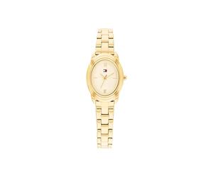 Tommy Hilfiger Analoguhr für Damen mit Armband in Gelbgoldfarben
