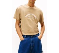 Tommy Hilfiger Arch Logo Textured T-shirt Dark Dune Größe: XXL | Bedruckte T-Shirts Outlet | Herren