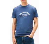 Tommy Hilfiger Arch Logo Textured T-shirt Dark Night Navy Größe: M | Bedruckte T-Shirts Outlet | Herren | Schwarz