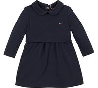 Tommy Hilfiger Baby Sweatshirt Kleid Essential Dress mit Bubikragen, Blau (Dark Night Navy), 62