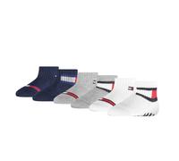 TOMMY HILFIGER Baby Unisex Socken, 6 Pack - FLAG SOCK ECOM, 3 Paar als Stoppersocken Weiß/Grau/Dunkelblau / 15-18 15-18 Mehrfarbig