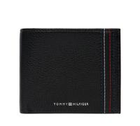 Tommy Hilfiger Geldbörse Central – Leder, 4 Kartenfächer & Münzfach, 11,5 cm, Schwarz