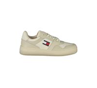Tommy Jeans Herren Cupsole Sneaker Retro Basket Sportlich, Elfenbein (Ivory), 43