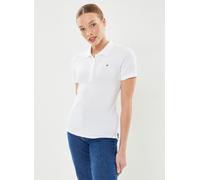 Tommy Hilfiger Damen Poloshirt Kurzarm 1985 Polo Slim Fit, Weiß (Th Optic White), XL