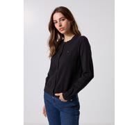 Tommy Hilfiger - Bekleidung Co Jersey Fine Gg C WW0WW42370BDS - schwarz - Größe M