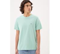 Tommy Hilfiger Herren T-Shirt Kurzarm Seasonal Solid Tee mit Rundhalsausschnitt, Grün (Crushed Mint), L