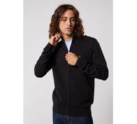 Strickjacke TOMMY HILFIGER "ESSENTIAL COTTON ZIP THRU", Herren, Gr. XL, schwarz, Strick, Obermaterial: 100% Baumwolle, regular fit hüftlang, Rippstrickbündchen, Strickjacken, mit Logostickerei (491844