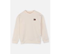 Sweatshirt TOMMY HILFIGER, Mädchen, Gr. 12 (152), beige (ancient weiß), Sweatware, Obermaterial: 100% Baumwolle, unifarben, regular fit normal, Rundhals, Bündchen, Sweatshirts Sweatshirt, Rundhalsauss