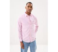 Langarmhemd TOMMY HILFIGER "FLEX POPLIN CLASSIC STP Regular Fit", Herren, Gr. L, N-Gr, classic pink, stripe, Web, Obermaterial: 100% Baumwolle, regular fit, 1-Knopf-Manschette, Hemden, gestreift, Butt