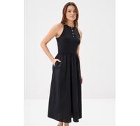 Tommy Hilfiger Damen Midikleid Baumwolle, schwarz, Gr. M