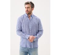 Tommy Hilfiger Regular Fit Linen Shirt Wedge Blue/stripe Größe: XXL | Business hemden Outlet | Herren | Weiß