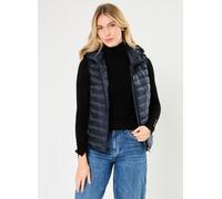 Tommy Hilfiger Damen Weste Padded Global Stripe Vest mit Kapuze, Blau (Desert Sky), L