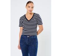 Tommy Hilfiger Damen T-Shirt New Slim Cody Kurzarm V-Ausschnitt Mehrfarbig S