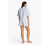 Tommy Hilfiger - Bekleidung Ss Linen Shirt Short UW0UW05799 - blau - Größe M