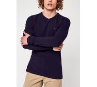Tommy Hilfiger Herren Langarmshirt Stretch Slim Fit Baumwolle, Blau (Desert Sky), L