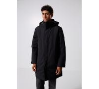 Tommy Hilfiger Herren Parka TECH HOODED PADDED PARKA aus recyceltem Polyester, schwarz, Gr. M