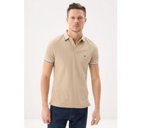 Poloshirt TOMMY HILFIGER "TOMMY TIPPED SLIM POLO", Herren, Gr. L, sandalwood, Obermaterial: 96% Baumwolle, 4% Elasthan, schmal, Rippbündchen, Shirts (27550723-L) sandalwood