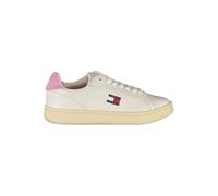 Plateausneaker TOMMY JEANS "ARCHIVE' 98", Damen, Gr. 38, rosa (ecru, rosa), Nappaleder, Textil, sportlich, Schuhe, Freizeitschuh, Halbschuh, Schnürschuh, mit Logoaufnäher an der Zunge (34313641-38) ec