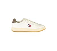 Plateausneaker TOMMY JEANS "ARCHIVE' 98", Damen, Gr. 38, ivory, braun, Nappaleder, Textil, sportlich, Schuhe, Freizeitschuh, Halbschuh, Schnürschuh, mit Logoaufnäher an der Zunge (79616140-38) ivory,
