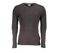 TOMMY JEANS Slim Fit T-Shirt Langarm Rundhals schwarz L