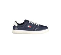 TOMMY JEANS Herren Cupsole Sneaker The Greenwich New aus Leder, Blau (Dark Night Navy), 43