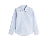 Shirtbluse TOMMY HILFIGER "ESS POPLIN REGULAR SHIRT", Damen, Gr. 40, breezy blau, Web, Obermaterial: 97% Baumwolle, 3% Elasthan, unifarben, regular fit Po-bedeckend, Blusen (53952227-40) breezy blau
