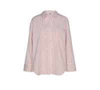 Hemdbluse TOMMY HILFIGER "NEW POPLIN EASY SHIRT", Damen, Gr. 38, sile stp, medium rot, Web, Obermaterial: 100% Baumwolle, gestreift, Po-bedeckend, Blusen (52871050-38) sile stp, medium rot