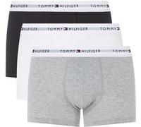 Tommy Hilfiger Herren 3er Pack Boxershorts Trunks mit Logobund, Mehrfarbig (Grey Heather/Black/White), XL