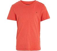 Tommy Hilfiger Boys Basic Cn Knit S/S Kurzarm Strickoberteile, Jungen, Rot (Apple Red Heather), 3 Jahre