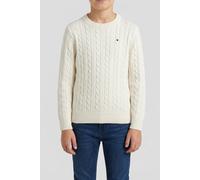 Tommy Hilfiger Boys Cotton Cable Sweater Ivory Silk Größe: 12 | Strickjacken Outlet | Unisex | Weiß